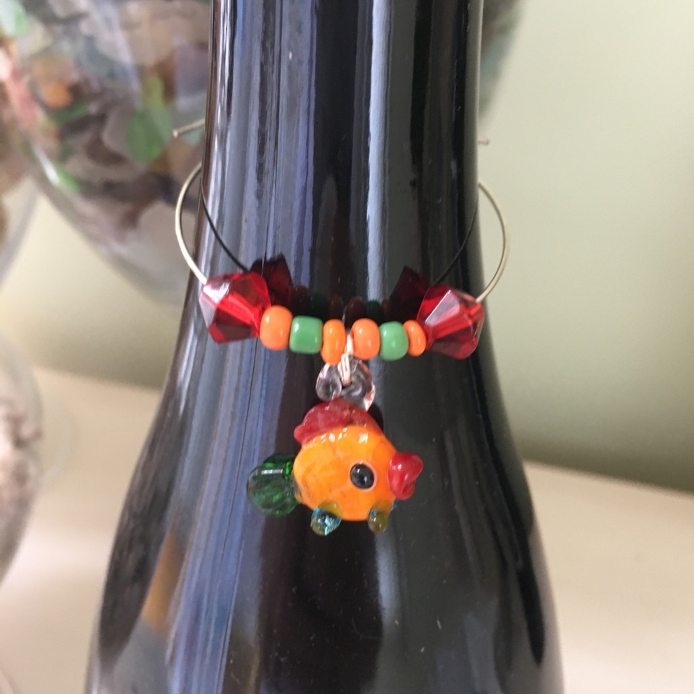 🐠Fish Wine bottle charm